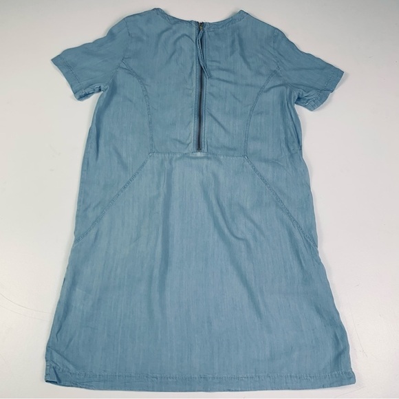 H&M Dress Womens Black & White Short Sleeve V-neck Size 8 Chambay Lightweight - Picture 15 of 16